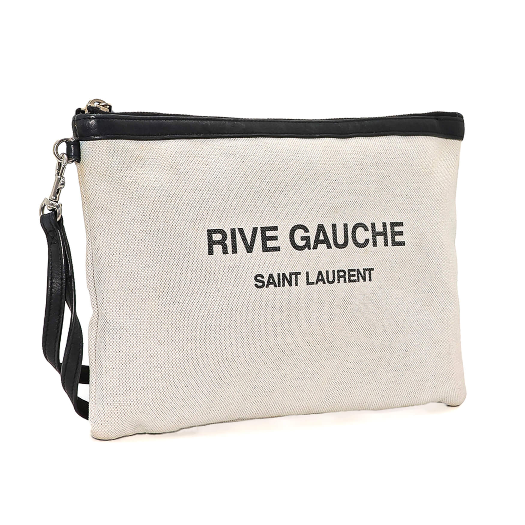 Yves Saint Laurent - Beige Rive Gauche Pouch & Clutch